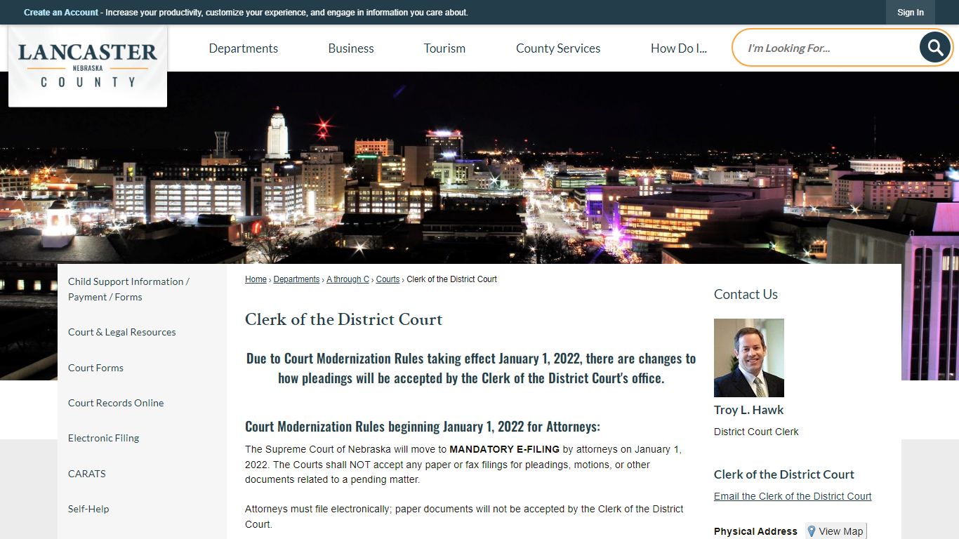 Clerk of the District Court | Lancaster County, NE